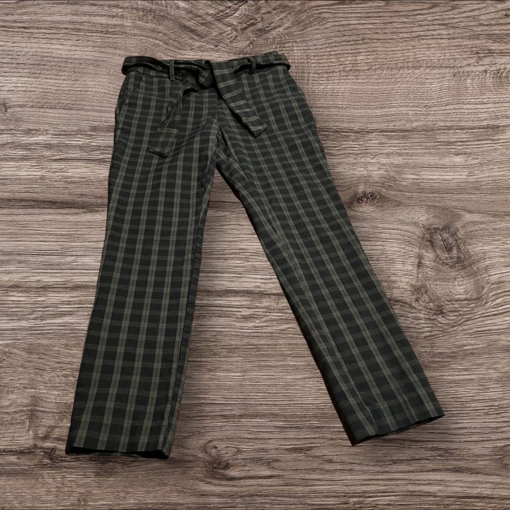 Jules & Leopold Women’s Plaid Green Stretch Skinny Trouser Pants Size Small
